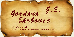 Gordana Škrbović vizit kartica